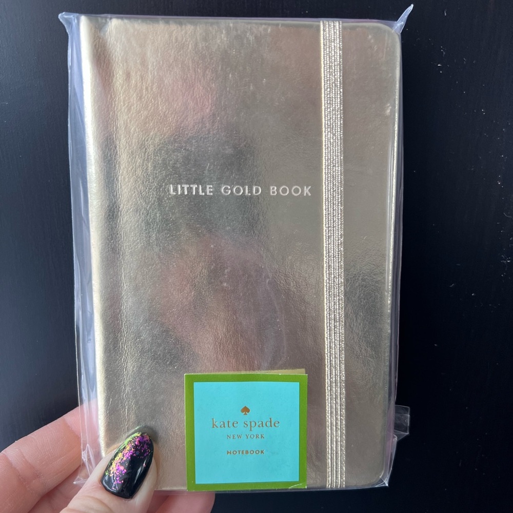 Kate Spade Little Gold Notebook New